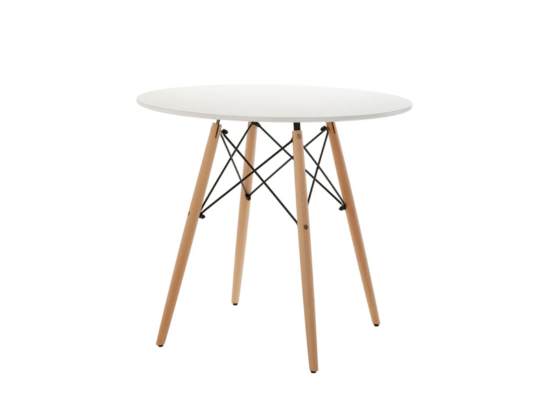 Round white table