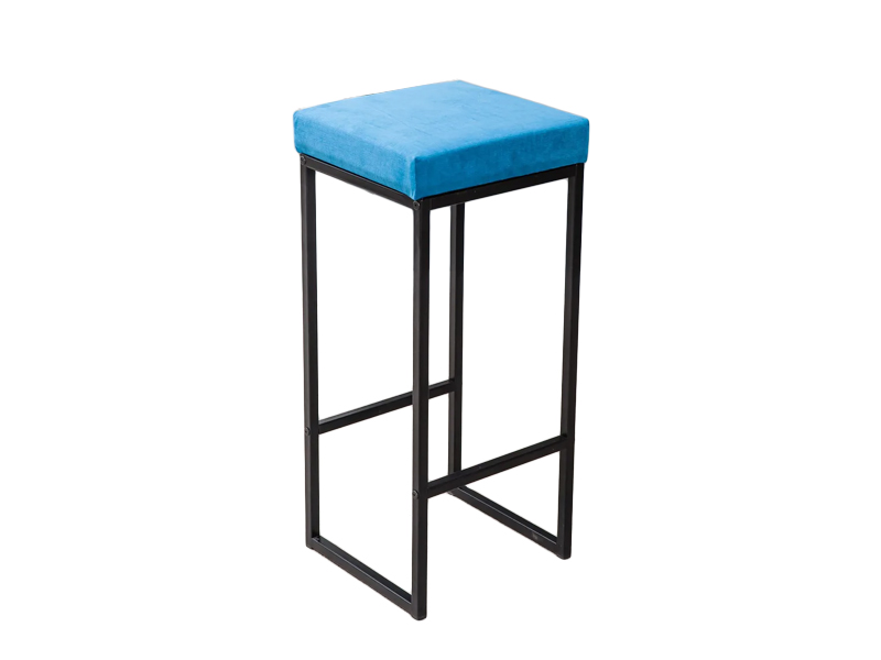 Bar stool blue (velour)