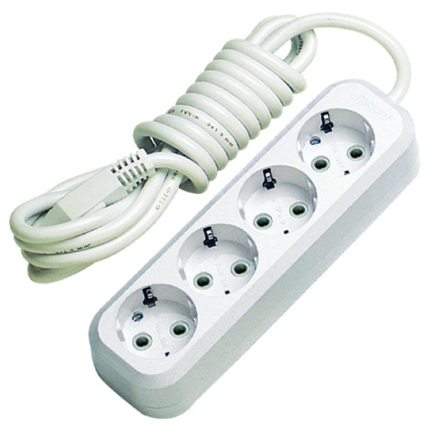 Plug socket with extension cord (indoor)